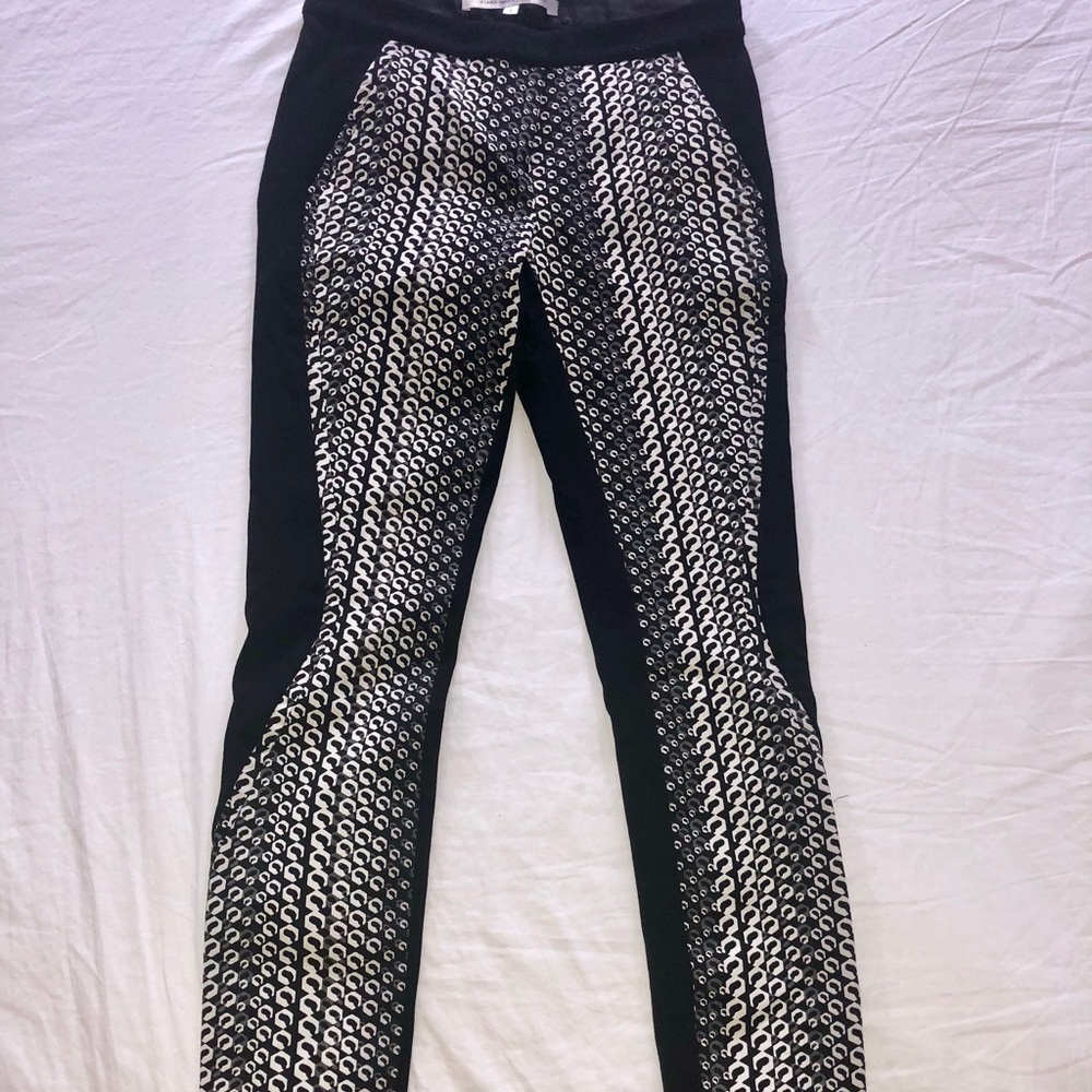 Diane Von Furstenberg Skinny Pattern Pants